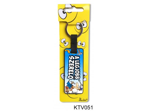 (KTV051) Vicces kulcstartó 7,5 cm - A legjobb szerelő - Ajándék Szerelőnek